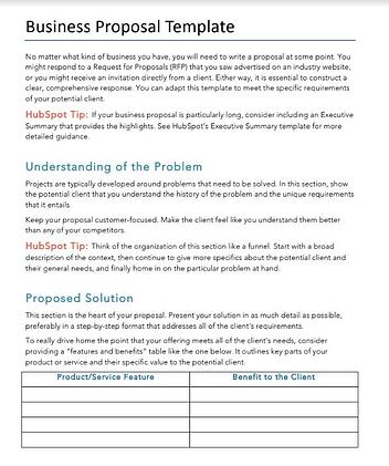 Ví dụ về một Business Proposal