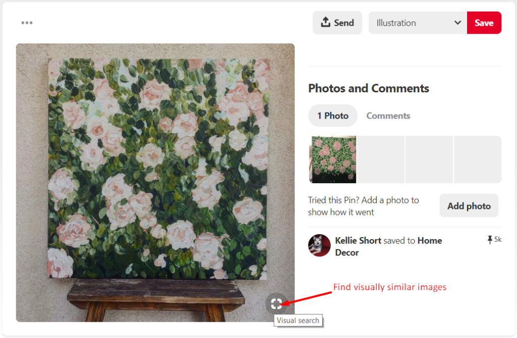 Pinterest Visual Search Tool