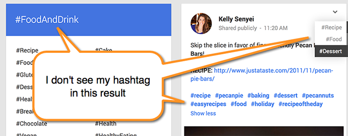 Hashtags trên Google Plus