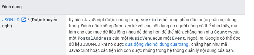 khuyến nghị của google khi sử dụng JSON-LD. schema là gì?