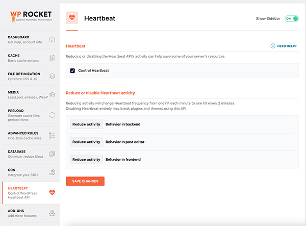 Chức năng tự động Heartbeat của WordPress  - WP Rocket là gì