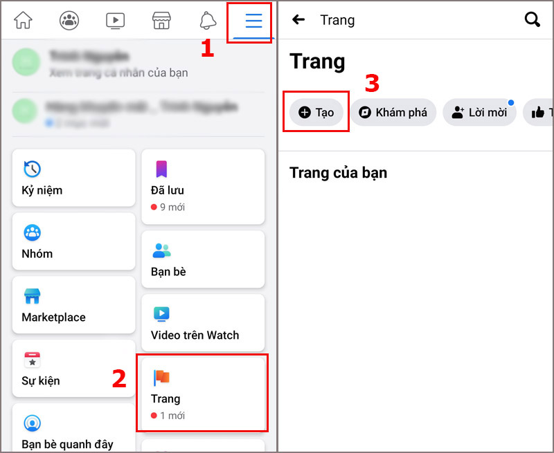 Tạo Fanpage trên điện thoại