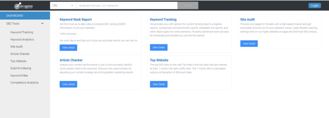 Hình ảnh giao diện chính của Keyword Tracker TopOnSeek