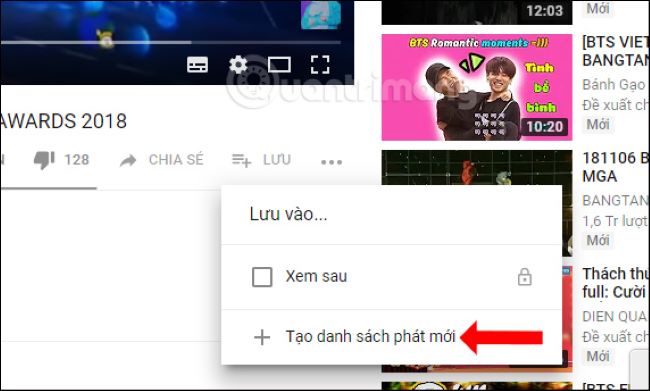 Tạo danh sách phát video trên Youtube