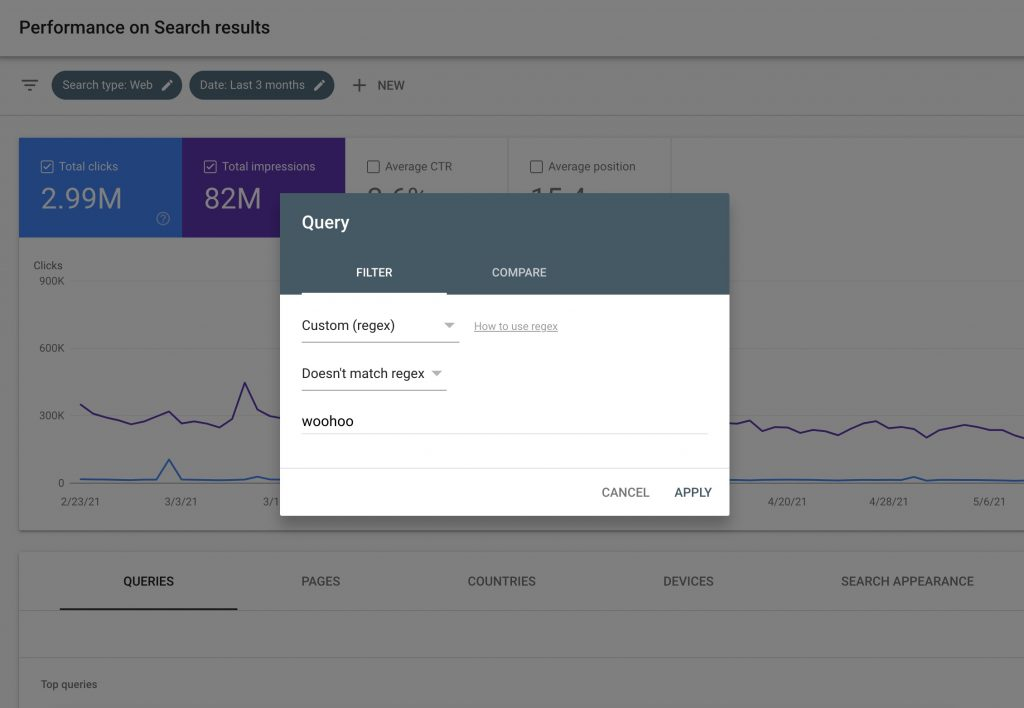 Cách sử dụng Regex Filter  trong Google Search Console