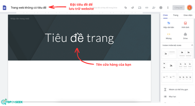 Đặt tên cho trang web