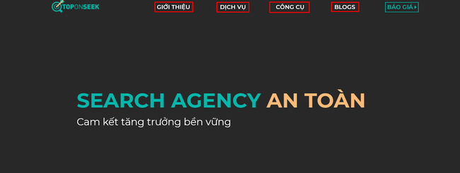 Các thư mục chính của website Toponseek