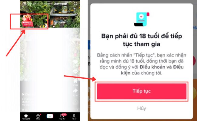 Cách nhận phần thưởng TikTok bước 2