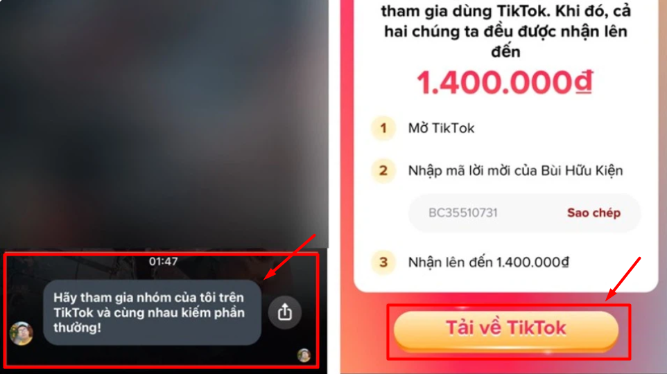 Cách nhận phần thưởng TikTok bước 4