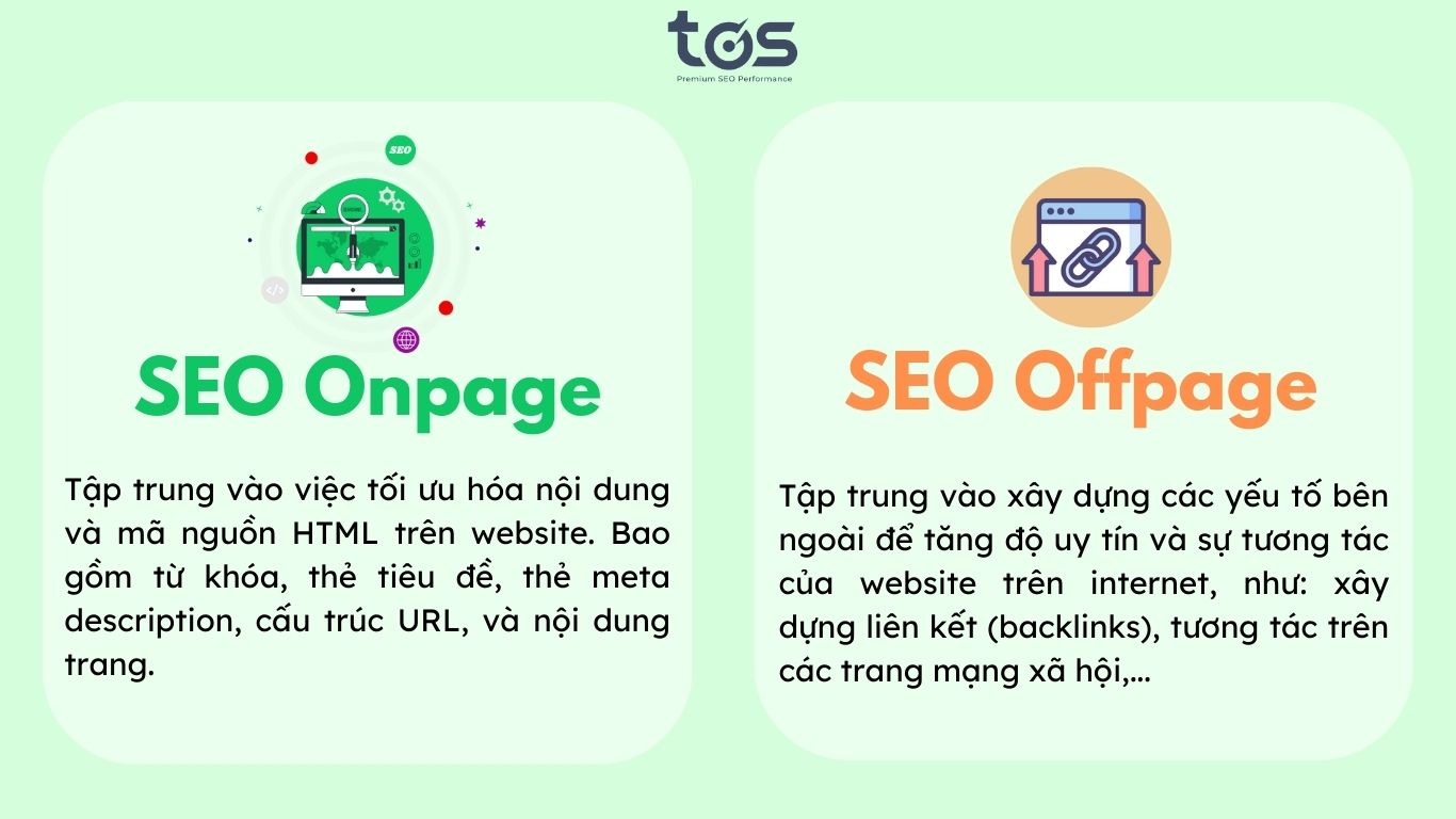 SEO Onpage và SEO Offpage có sự khác nhau