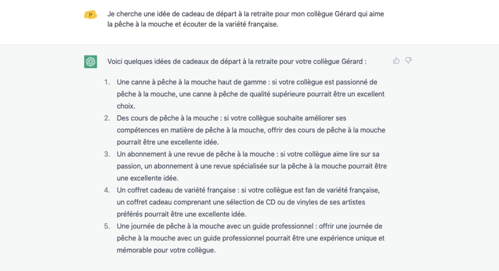 Chat GPT gợi ý 5 món quà cho người đồng nghiệp