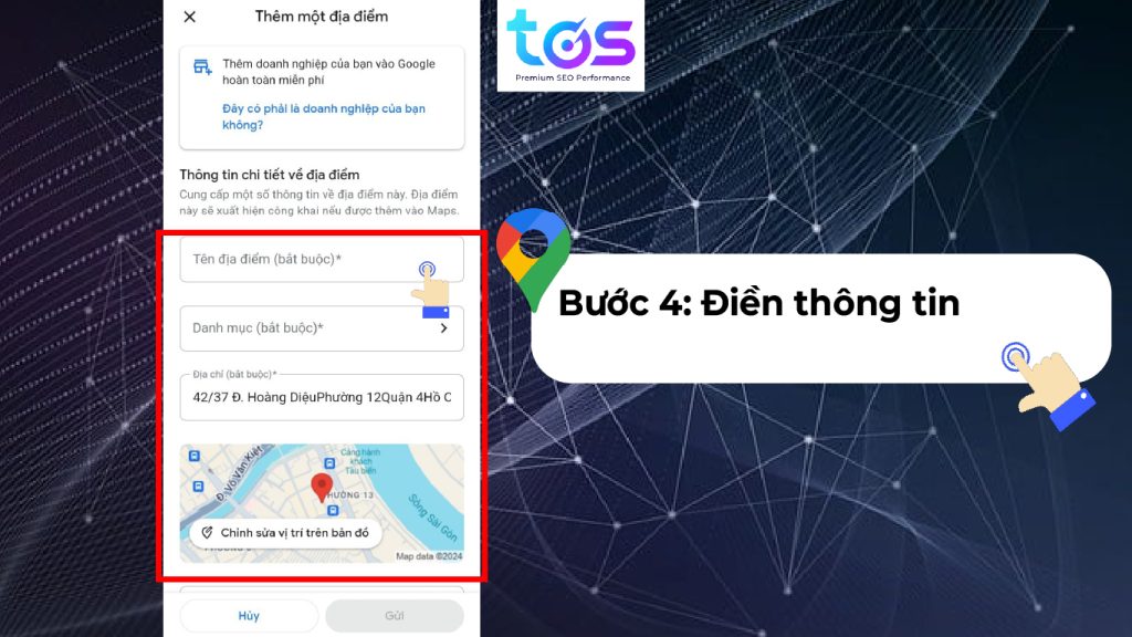 Cách tạo địa điểm Google Map bằng điện thoại bước 4