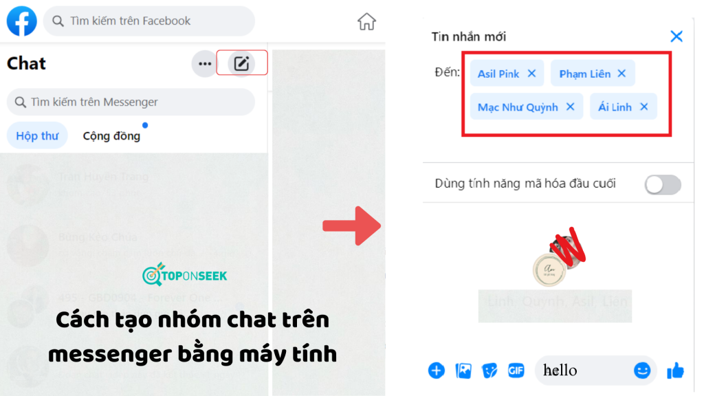 3 bước tạo nhóm Messenger web nhanh chóng 