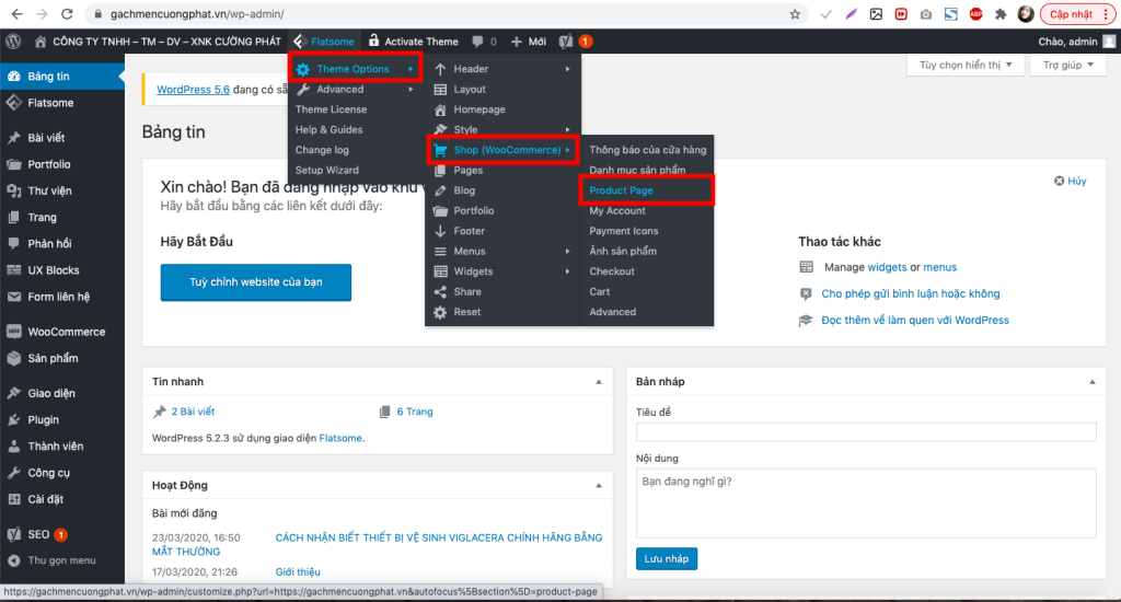 cách đưa sản phẩm vào wordpress