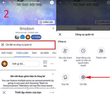 Cách lưu trữ nhóm FB bằng điện thoại Android