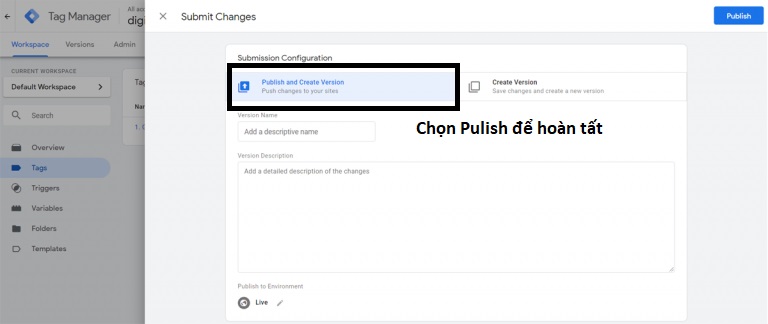 Chọn Publish>Continue để hoàn thành thao tác (Nguồn: Internet)
