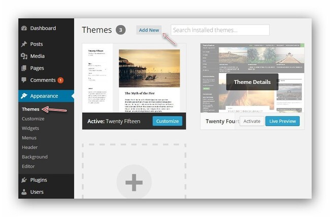 cài themes cho wordpress