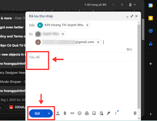 Soạn email và gửi