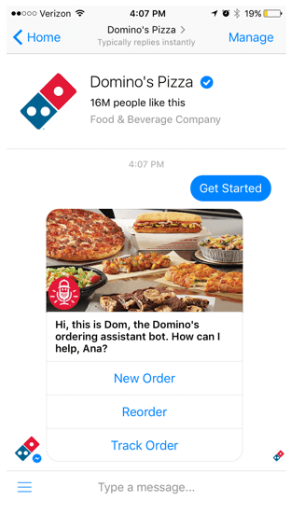 chatbot - Dominos