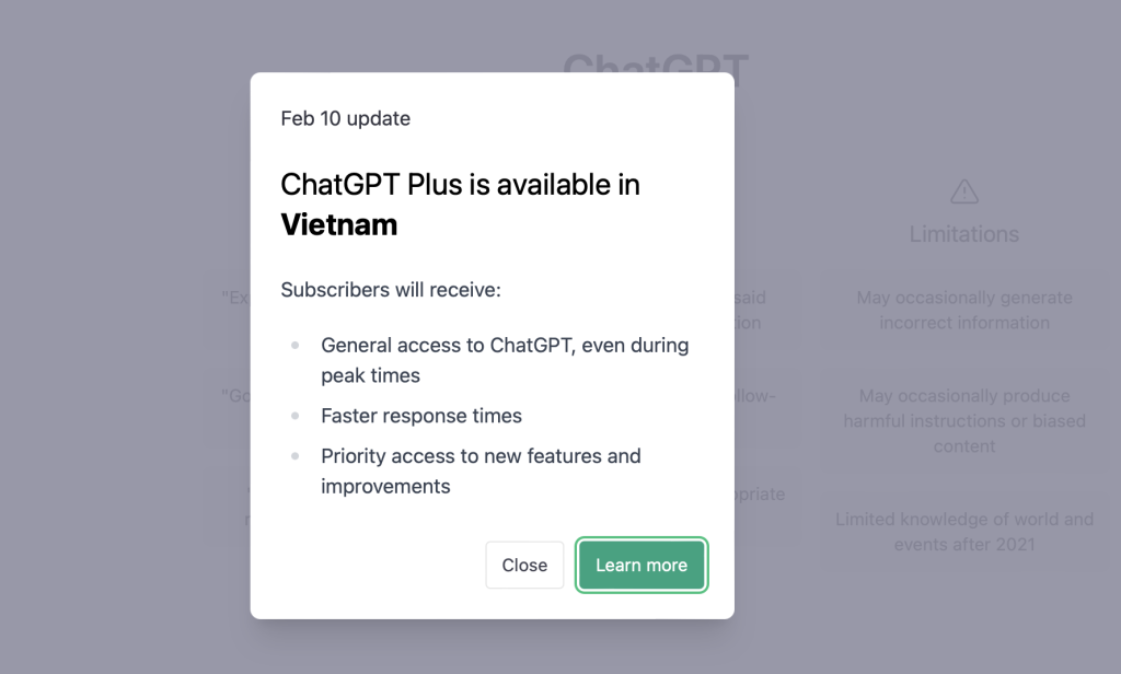 ChatGPT Plus là phiên bản nâng cao của ChatGPT với nhiều tiện ích mới