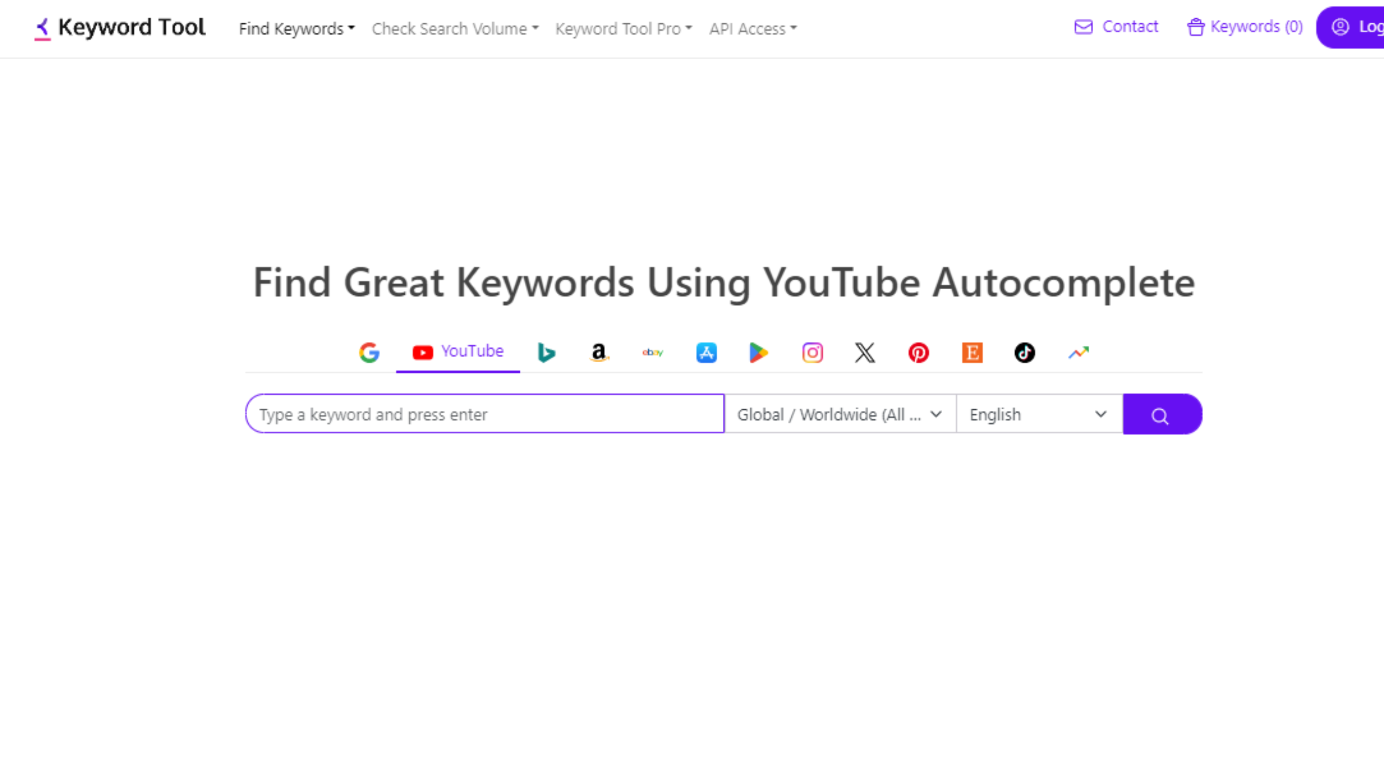 Công cụ nghiên cứu từ khóa Youtube - Keyword Tool for YouTube