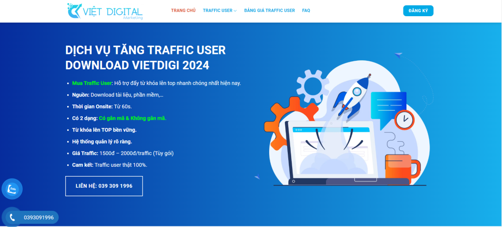 Dịch vụ tăng traffic tại VIETDIGI giúp website doanh nghiệp lên top nhanh chóng