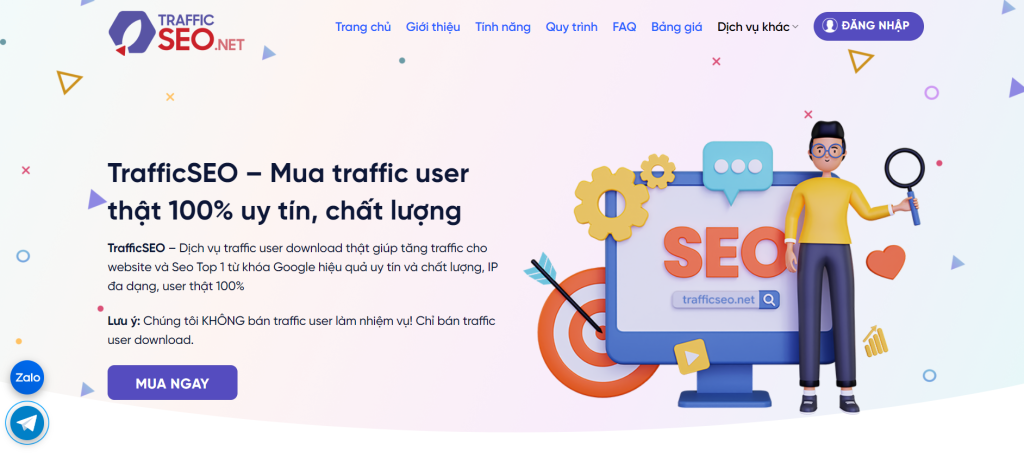 Doanh nghiệp có thể mua traffic user chất lượng tại TrafficSEO