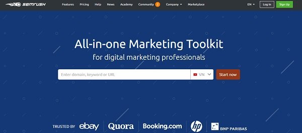 dùng thử semrush