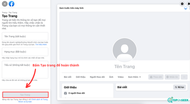 Hoàn thành tạo website bán hàng bằng Facebook