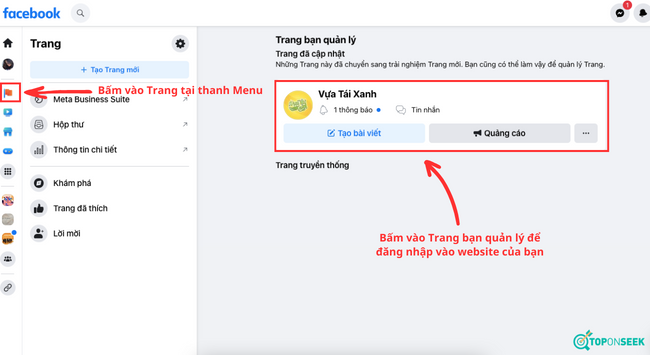 Đăng nhập vào website bán hàng của bạn trên Facebook