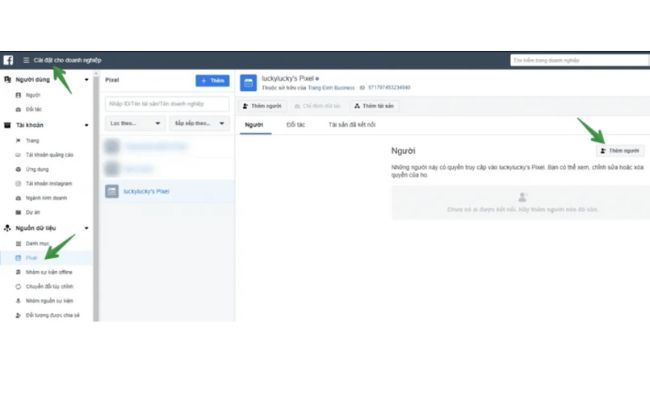 Cách share Meta Pixel cho tài khoản khác