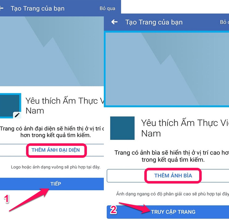 Hướng dẫn tạo Trang Fanpage trên điện thoại