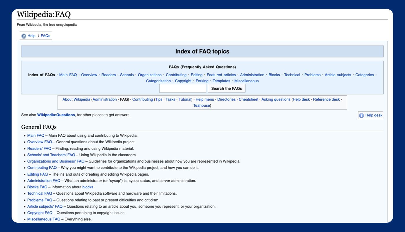 FAQ Wikipedia