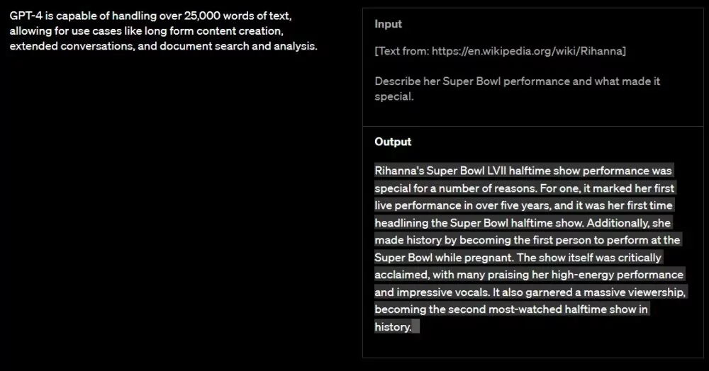 GPT-4 có thể xử lý tới 25.000 ký tự văn bản và tiến hành mở rộng cuộc hội thoại thông qua liên kết