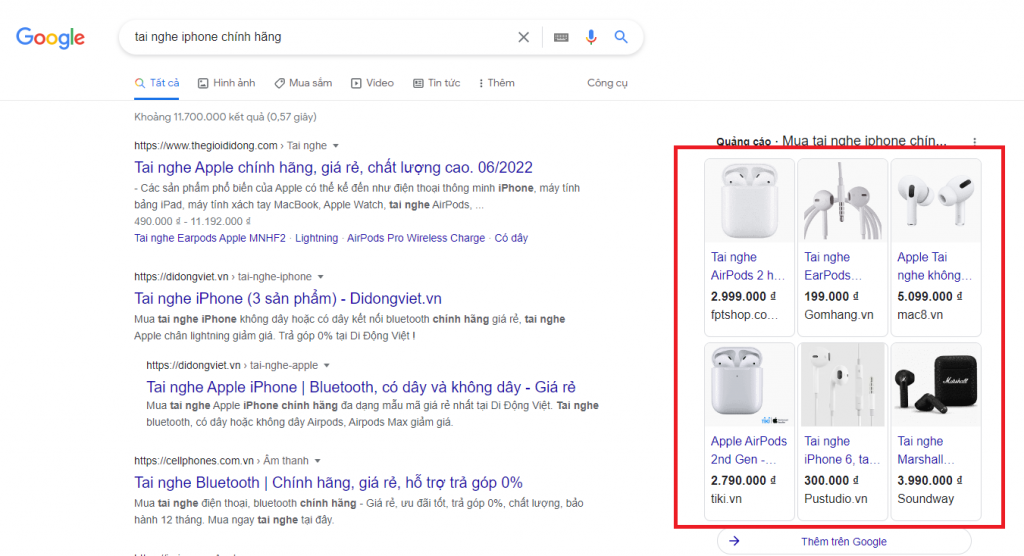 Dữ liệu có cấu trúc Product được Google hỗ trợ