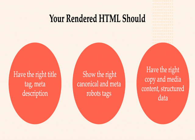 Trong SEO JavaScript, HTML phải đầy đủ thông tin mà Googlebot cần đọc và hiểu