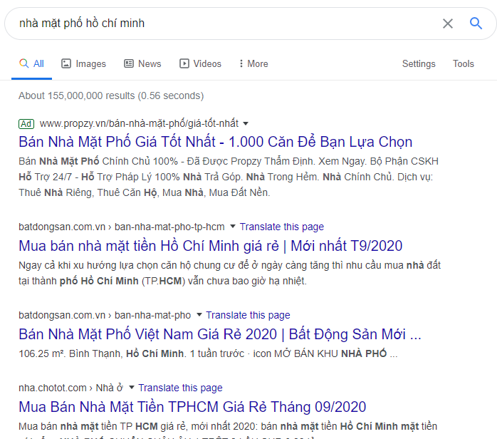 SEO website bất động sản để hiển thị trên tìm kiếm