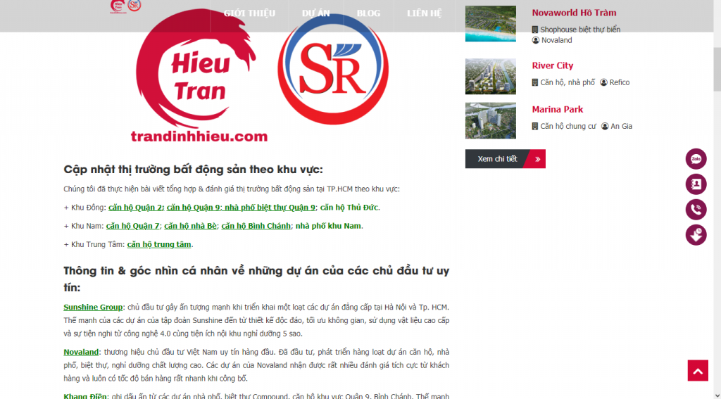 đặt internal link trên trang