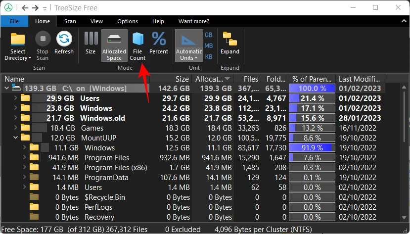 Xem dung lượng File trên TreeSize (3)