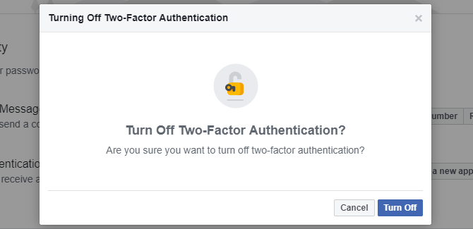 Tắt tính năng Two-Factor Authentication khi không cần thiết