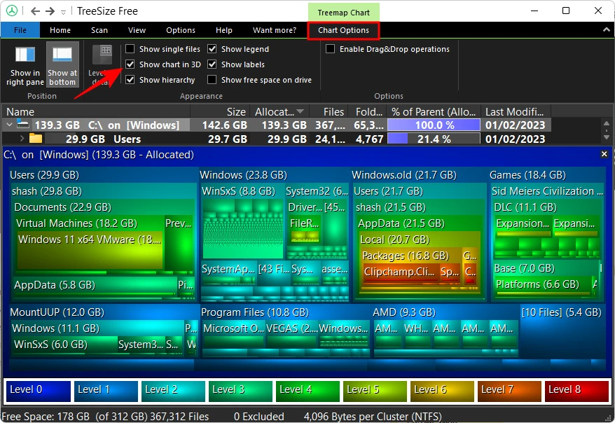 Sử dụng biểu đồ Treemap trên TreeSize (6)