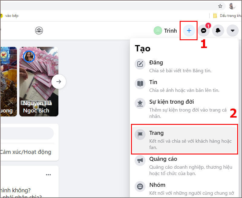 Tạo Fanpage bằng máy tính