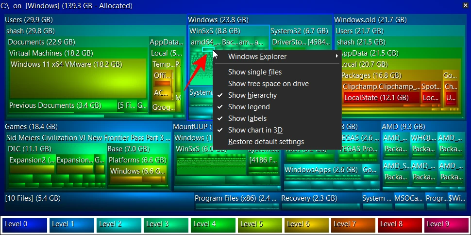 Sử dụng biểu đồ Treemap trên TreeSize (7)