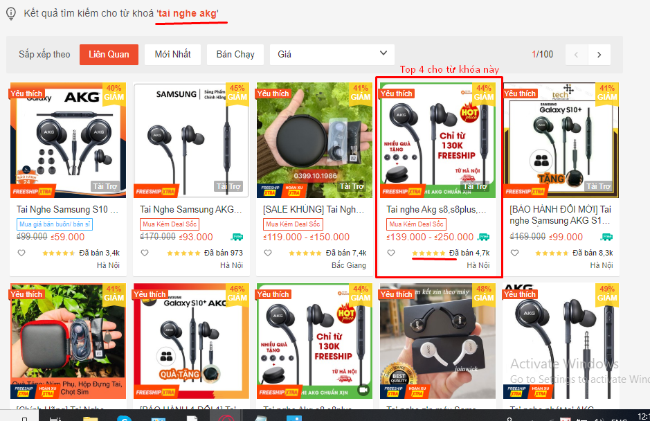 SEO Shopee giúp sản phẩm xuất hiện trong trang đầu kết quả tìm kiếm của Shopee