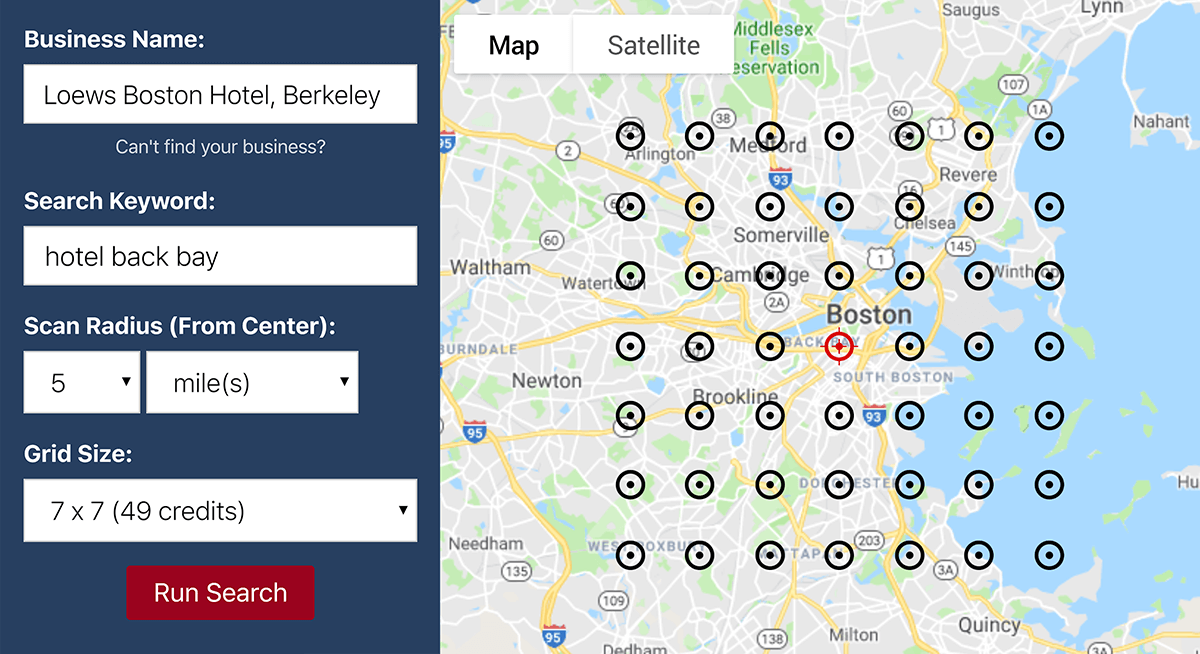 Local Falcon – Setting up search radius