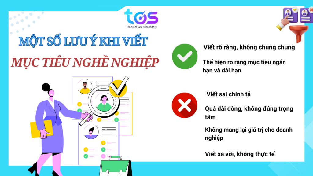 Một số lưu ý khi viết mục tiêu nghề nghiệp mà ứng viên nên biết