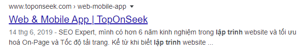 Meta description của Top On Seek