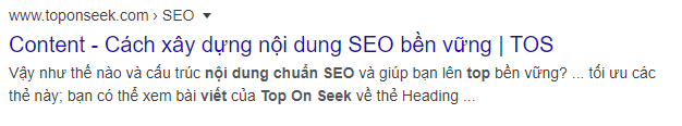 Thẻ mô tả meta description  "Xây dựng nội dung Seo"