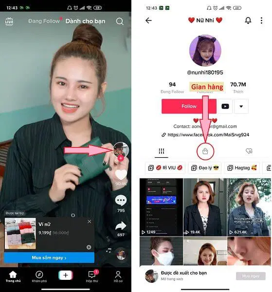 Bước 2 để thực hiện mua hàng trên Tik Tok Shop