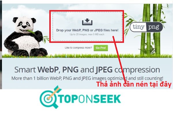 nén hình ảnh chuẩn SEO bằng tiny png